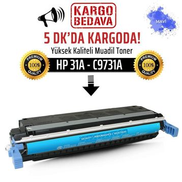 HP 645A-C9731A Mavi Muadil Toner