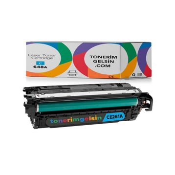 HP 648A-CE261A Mavi Muadil Toner
