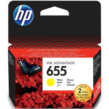 HP 655 Sarı CZ112AE Kartuş