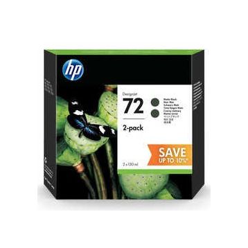 HP 72-P2V33A Mat Siyah 2'li Kartuş