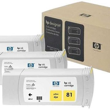 HP 81 C5069A Sarı 3'lü Kartuş