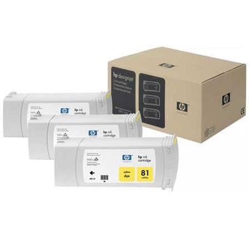 HP 81 C5069A Sarı 3'lü Kartuş