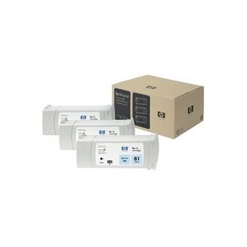 HP 81 C5070A Açık Mavi 3'lü Kartuş