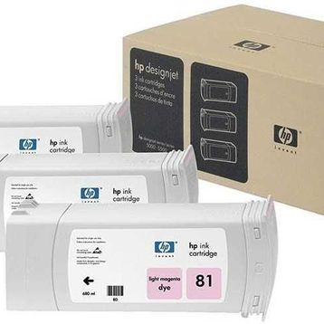HP 81 C5071A Açık Kırmızı 3'lü Kartuş