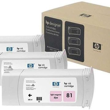 HP 81 C5071A Açık Kırmızı 3'lü Kartuş