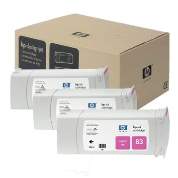 HP 83 C5074A Kırmızı 3'lü Kartuş