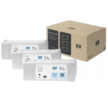 HP 83 C5076A Açık Mavi 3'lü Kartuş