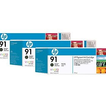 HP 91 C9480A Mat Siyah 3'lü Kartuş