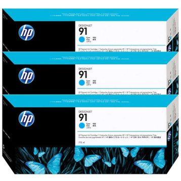 HP 91 C9483A Mavi 3'lü Kartuş