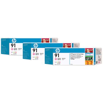 HP 91 C9487A Açık Kırmızı 3'lü Kartuş