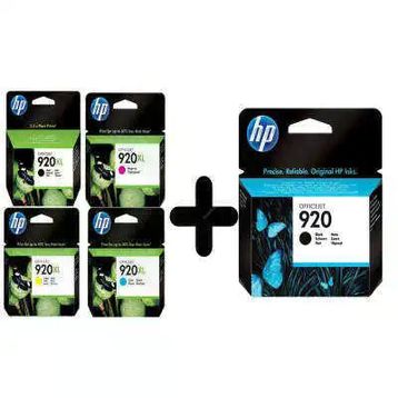 HP 920XL Set ve 920 Siyah Orijinal Kartuş