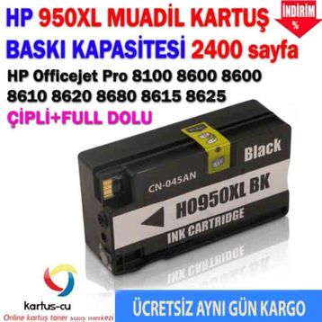 HP 950XL Siyah Muadil Kartuş