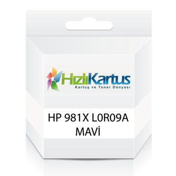 HP 981X L0R09A Mavi Muadil Kartuş