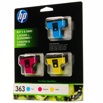 HP CB333EE 363 3 Renk Multipack Cyan-Magenta-Yellow Mavi-Kırmızı-Sarı Kartuş