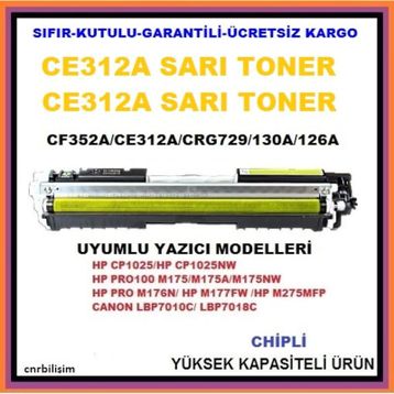 HP CE312A HP 126A Sarı Uyumlu Toner