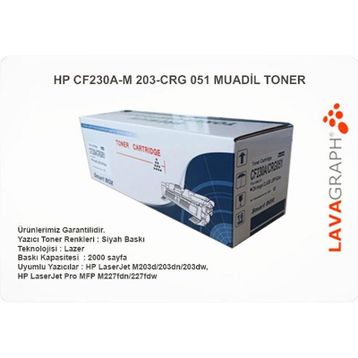 HP CF230A/M203/CRG 051 Muadil Toner