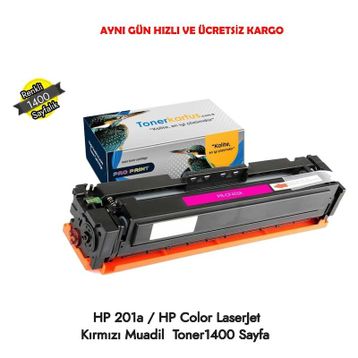 HP CF403A 201A Kırmızı Muadil Toner
