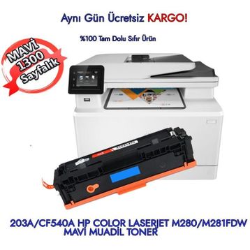 HP CF541A 203A Mavi Muadil Lazer Toner