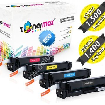 HP Color Laserjet Pro M252N CF400A Muadil Toner Set