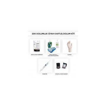 HP DeskJet D1400 200 Dolumluk Siyah Uyumlu Kartuş Dolum Seti