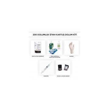 HP DeskJet F310 200 Dolumluk Siyah Uyumlu Kartuş Dolum Seti