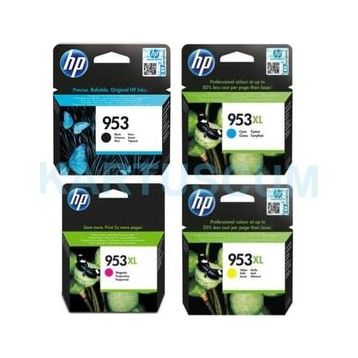 HP Officejet Pro 7720/7730/7740/8210 953 + 953XL Sarı Kırmızı Mavi Siyah Kartuş Seti