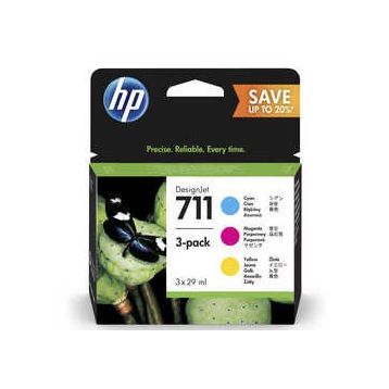 HP P2V32A 711 3'lü 29 ml Mavi/Kırmızı/Sarı Kartuş