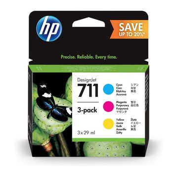 HP P2V32A 711 3'lü 29 ml Mavi/Kırmızı/Sarı Kartuş