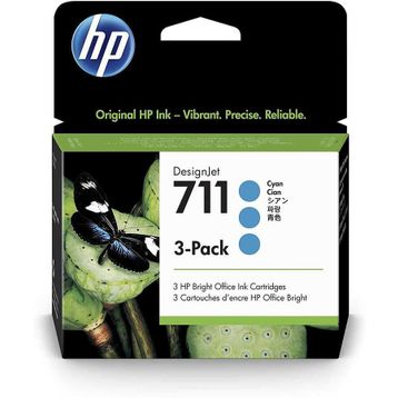 HP P2V32A 711 3'lü 29 ml Mavi/Kırmızı/Sarı Kartuş