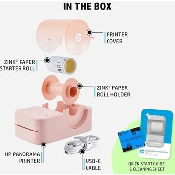 HP Sprocket Panorama Instant Taşınabilir Renkli Etiket Pembe Fotoğraf Yazıcısı