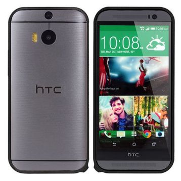 HTC One M8 Siyah Bumper Çerçeve Kılıf