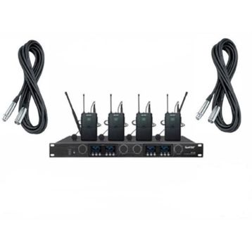 HTDZ HT-640 Receiver 4 Kanal Telsiz Mikrofon Alıcı Ünitesi