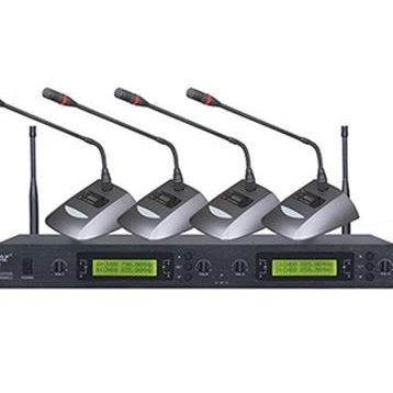 HTDZ HT-860 Kablosuz Masaüstü Dörtlü Kürsü Mikrofonu