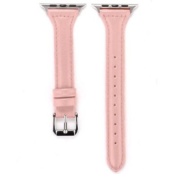 HTstore KRD-28 Pembe Apple Watch 42 mm Deri Kordon