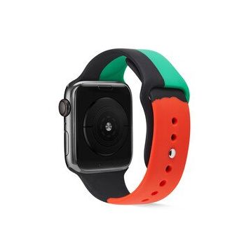 HTstore KRD-39 Siyah Silikon Apple Watch 38 mm Kordon