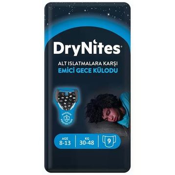 Huggies Drynites Erkek 8-13 Yaş 30-48 Kilo 9 Adet Emici Gece Külodu