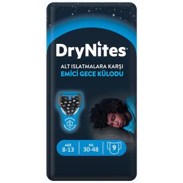 Huggies Drynites Erkek 8-13 Yaş 30-48 Kilo 9 Adet Emici Gece Külodu
