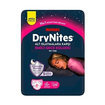 Huggies Drynites Kız 13+ Yaş 20 Adet Gece Külodu