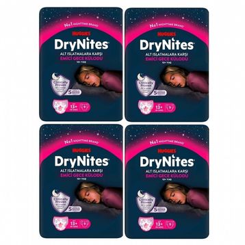 Huggies Drynites Kız 13+ Yaş 48-60 kg 9x6 Adet Emici Gece Külodu