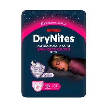 Huggies Drynites Kız 13+ Yaş 9 Adet Gece Külodu
