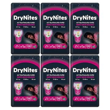 Huggies Drynites Kız 4-7 Yaş 17-30 kg Emici Gece Külodu