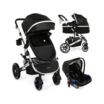 Huggy Egg 001 6 In 1 Travel Sistem Siyah Bebek Arabası