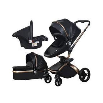 Huggy Egg 001 6 In 1 Travel Sistem Siyah Bebek Arabası