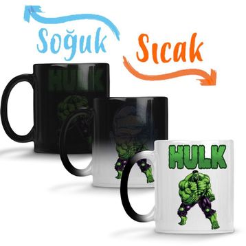 Hulk Yeşil Dev Sihirli Porselen Kupa