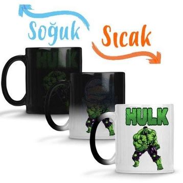 Hulk Yeşil Dev Sihirli Porselen Kupa