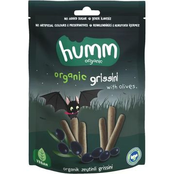 Humm 55 gr Organic Organik Vegan Zeytinli Grissini