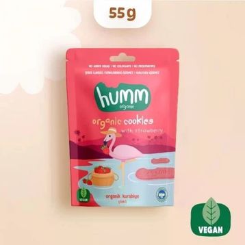 Humm 55 gr Organik Çilekli Kurabiye