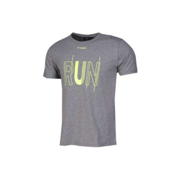 Hummel 911043-2007 Bisiklet Yaka Gri Erkek T-Shirt