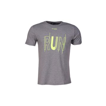 Hummel 911043-2007 Bisiklet Yaka Gri Erkek T-Shirt