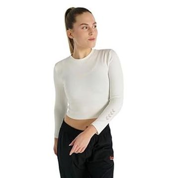 Hummel 912120-9157 Bej Josey T-Shirt Kadın Günlük Uzun Kollu Tişört